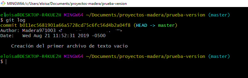 Comprobación del regreso de versión